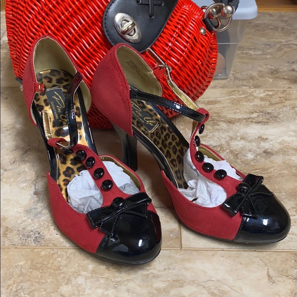 Pinup RETRO Vintage Heels Red